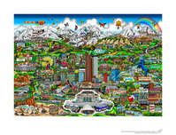 Charles Fazzino 3D Art Charles Fazzino 3D Art Colorado On My Mind (DX) 